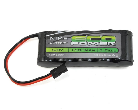 ECP-5009    EcoPower 5-Cell NiMH Stick Receiver Battery Pack (6.0V/1600mAh)    | The RC Shop at Dr Dans