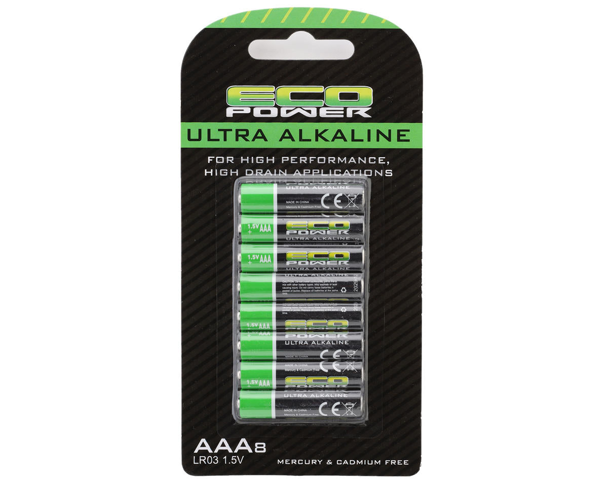 EcoPower Ultra Alkaline AAA Batteries 8-Pack | ECP-5060