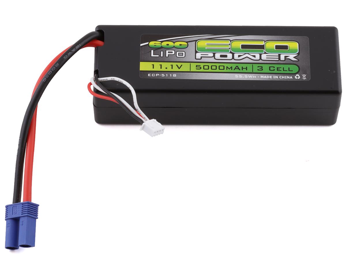 EcoPower Basher 3S 5000mAh 60C Hard Case LiPo Battery w/ EC5 – ECP-5118
