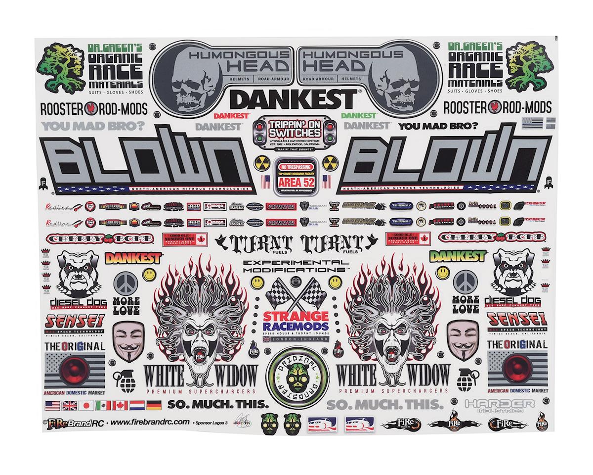 FBR1SCLDTL097 Firebrand RC Sponsor Logos 3 Decal Set (8.5x11")
