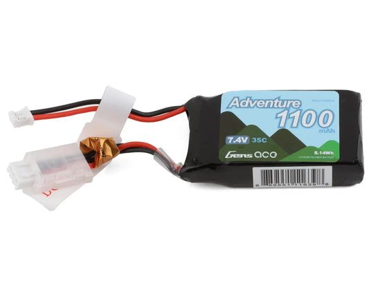 GEA3511002SJS    Gens Ace 2S LiPo Battery 35C (7.4V/1100mAh) (Axial SCX24) w/JST-PHR    | The RC Shop at Dr Dans