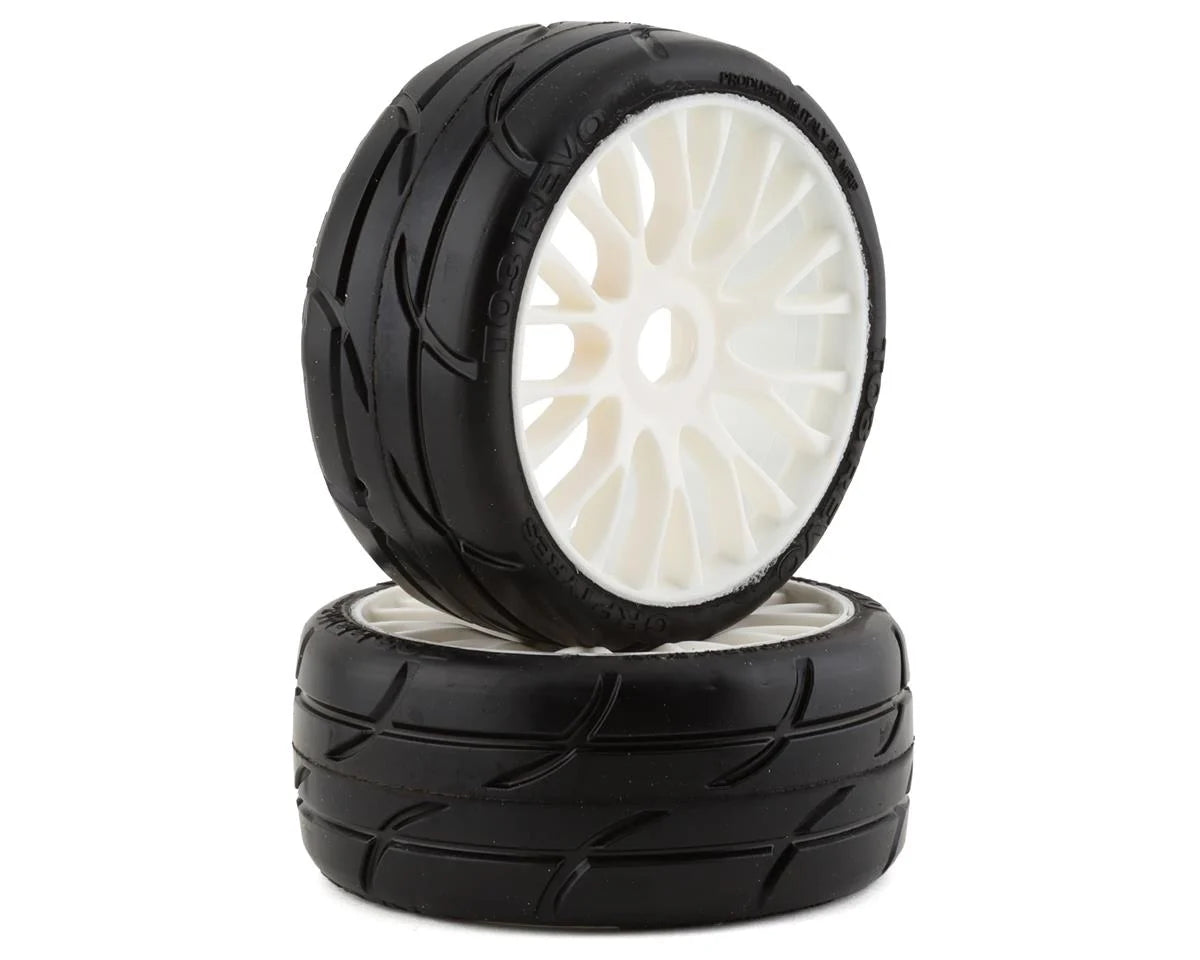 GRPGTJ03-XM3   GRP Tires GT - TO3 Revo Belted Pre-Mounted 1/8 Buggy Tires (White) (2) (XM3) w/RIGID Wheel    | The RC Shop at Dr Dans