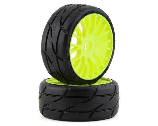 GRPGTY03-XM5 GRP Tires GT - TO3 Revo Belted Pre-Mounted 1/8 Buggy Tires (Yellow) (2) (XM5) w/FLEX Wheel