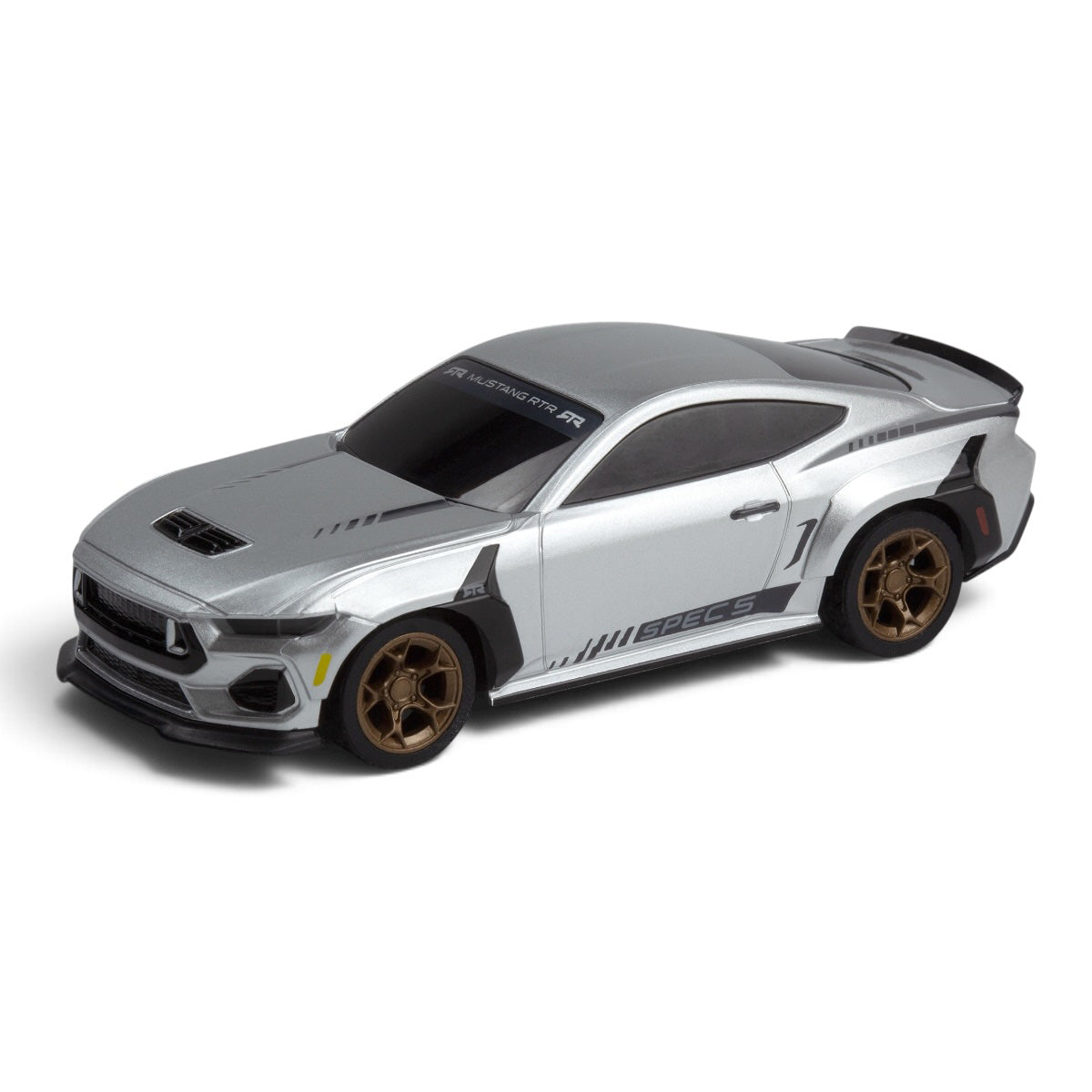 HPI Racing nano-TTR Ford Mustang RTR Spec 5 1/64 RC Car – Silver / Blue / Red