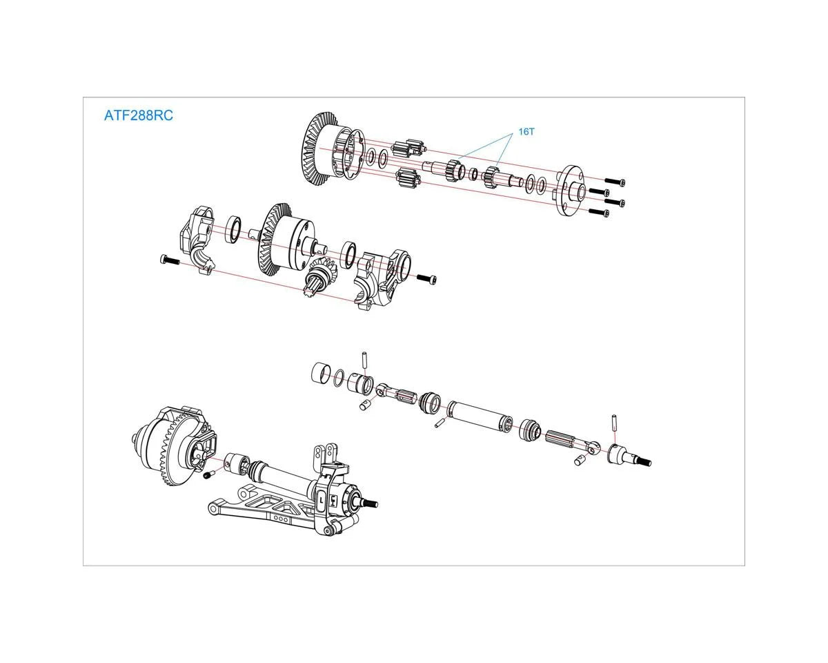 HRAATF288RC    Light Weight Metal CV Splined Drive Shaft, for Arrma 1/10 4x4   | The RC Shop at Dr Dans