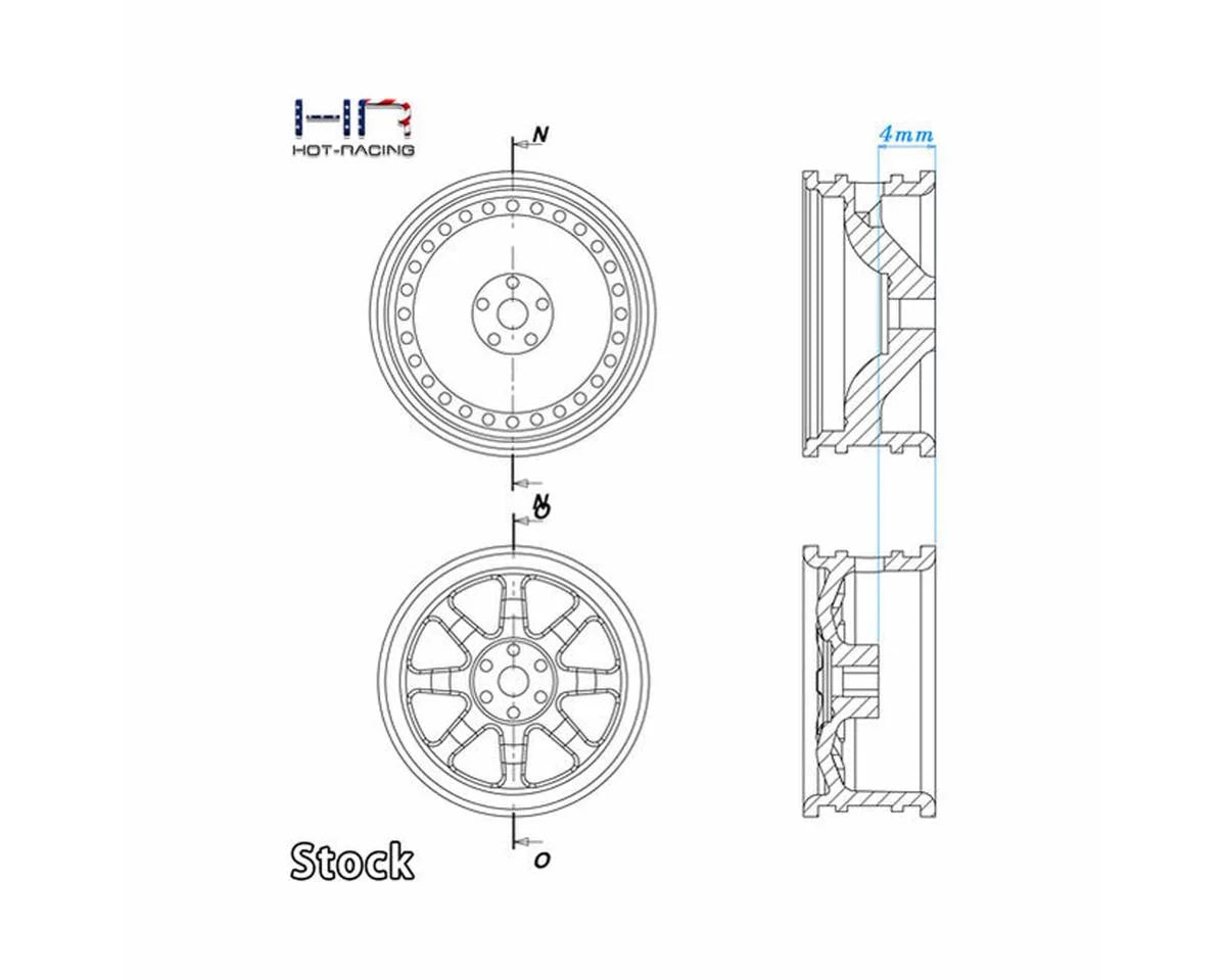 HRASXTY919H01     Hot Racing Axial SCX30 0.7" Brass Crawler Wheels (Black Chrome) (4) (9.3g ea)    | The RC Shop at Dr Dans