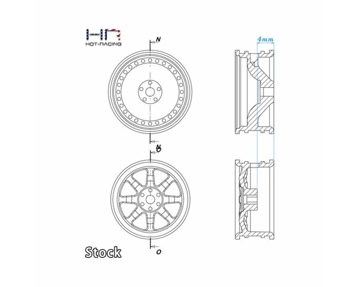 HRASXTY919H08   Hot Racing Axial SCX30 0.7" Brass Crawler Wheels (Chrome) (4) (9.3g ea)    | The RC Shop at Dr Dans