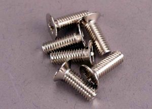 2548 Screws, 4x12mm countersunk machine (100-degree) (6)