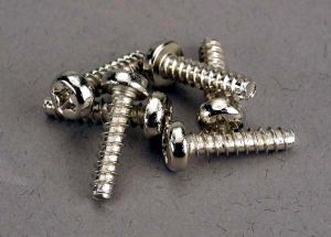 2676 Screws, 3x12mm roundhead self-tapping (6)