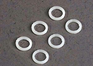 3685 White plastic washers (5x8x1.0mm) (6)