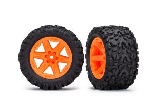 6774A Tires &amp; wheels, assembled, glued (2.8') (RXT orange wheels,