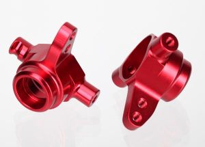 6837R Steering blocks, 6061-T6 aluminum (red-anodized)