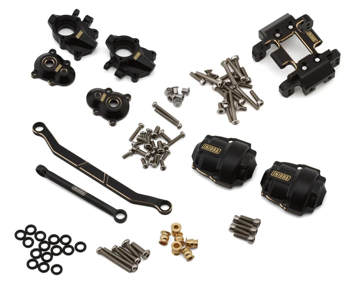 INJASC18-03467   Injora Redcat Ascent-18 4-in-1 Essential Brass Upgrade Parts Combo (Black) (Without Rear Portal Covers)   | The RC Shop at Dr Dans