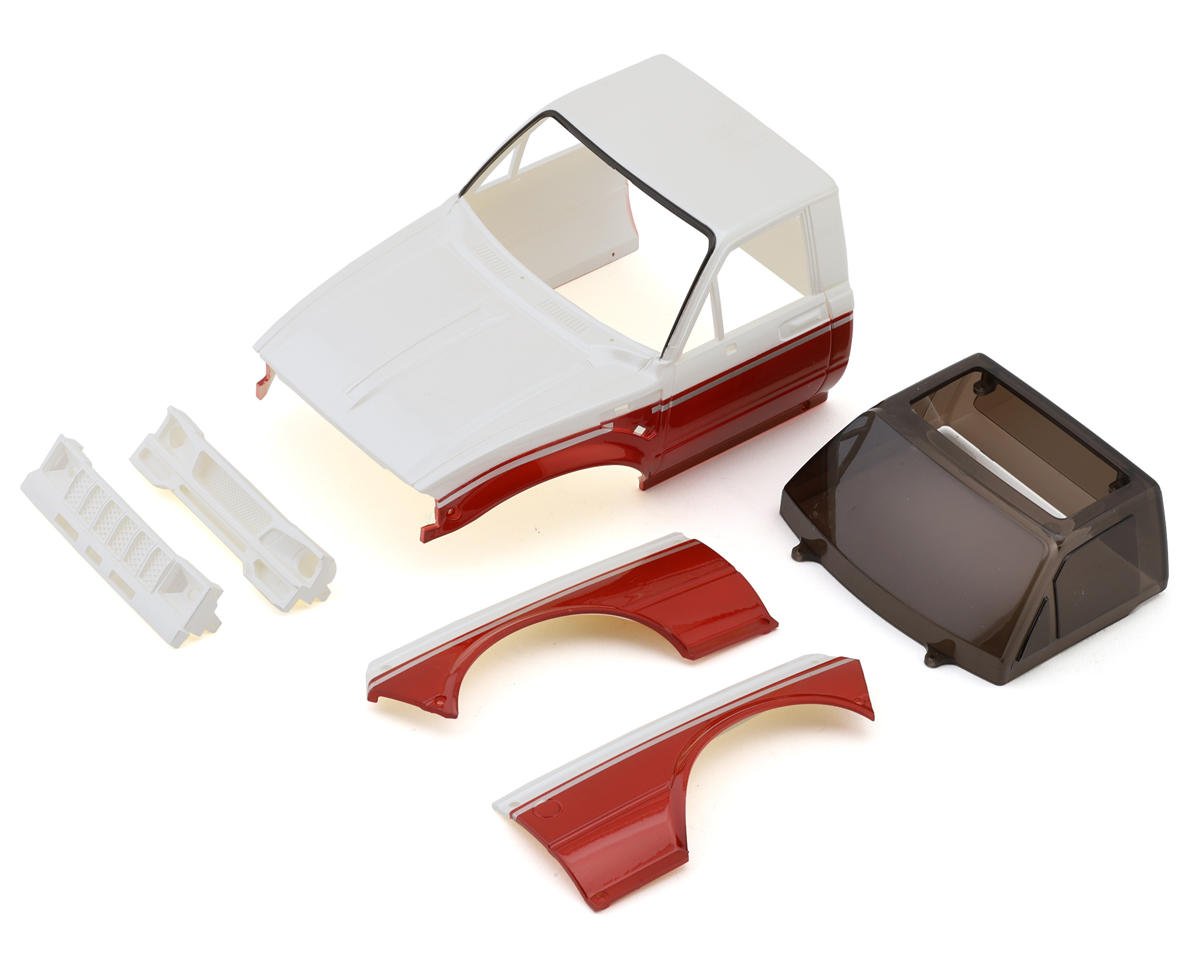 INJIR60-RW     Injora IR60 Pickup 1/18 Pre-Painted Hard Body Set for Traxxas® TRX-4M® (Red/White) (Defender®/Bronco®) w/Bed Rack & LED Lights