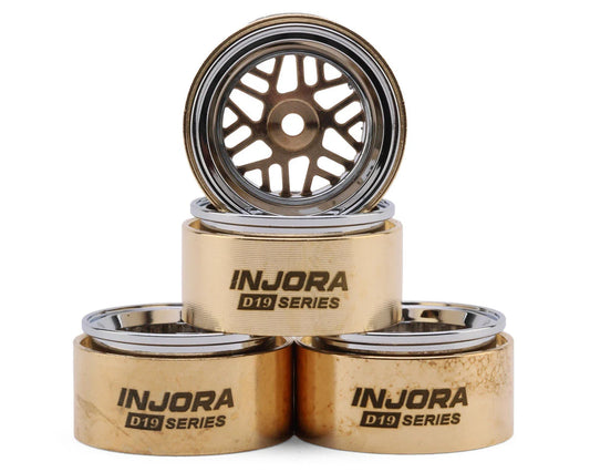 INJMW7006-19   Injora 0.7" D19 ModuWheel Brass & Aluminum Micro Crawler Beadlock Wheels (Gold) (4) (9.4g ea) (-2mm Offset)    | The RC Shop at Dr Dans