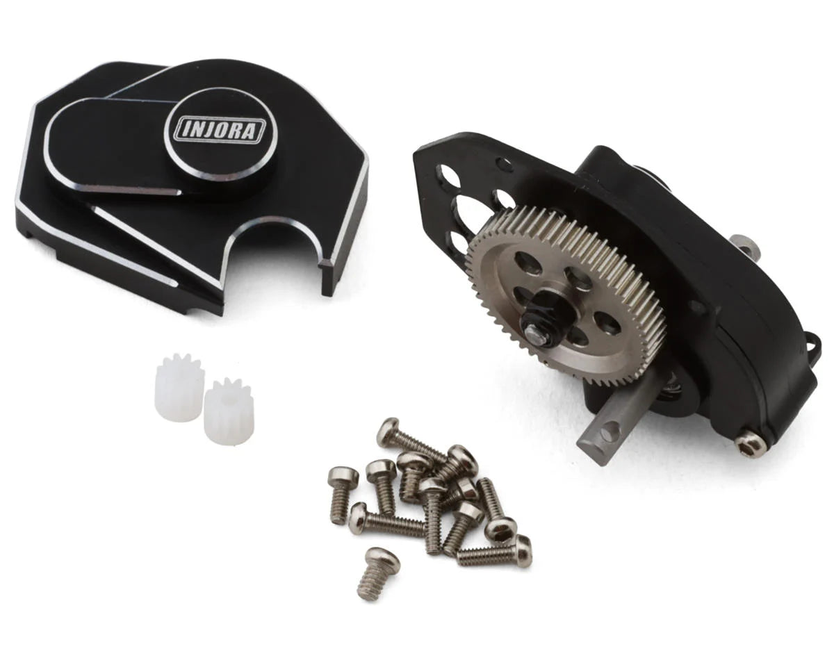 INJORA CNC Aluminum Complete Transmission Gearbox for Axial SCX24 / AX24 – SCX24-130