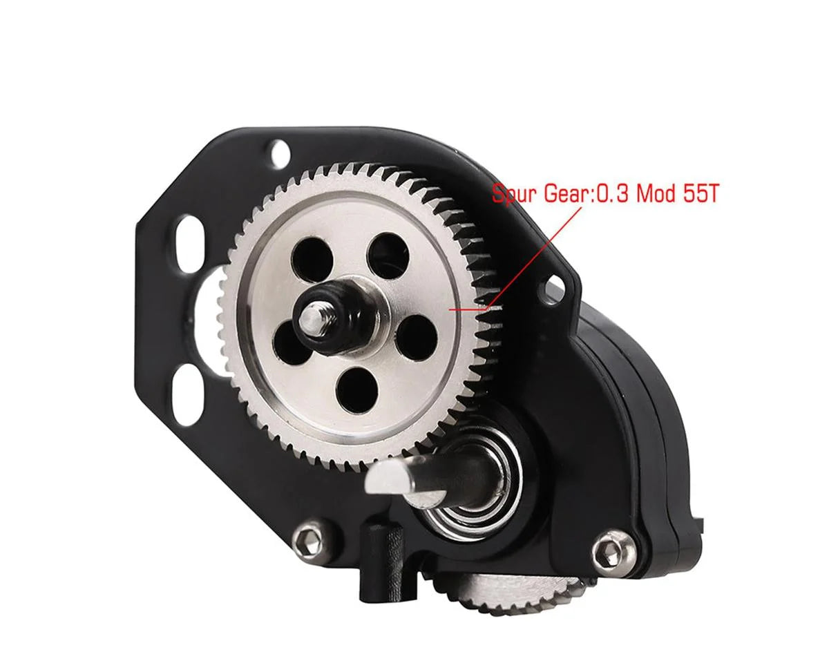 INJORA CNC Aluminum Complete Transmission Gearbox for Axial SCX24 / AX24 – SCX24-130