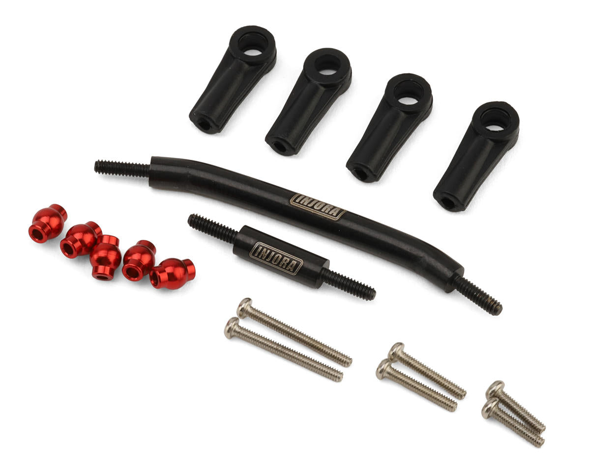 INJORA Stainless Steel Steering Link for Axial SCX24 | INJSCX24-144BK