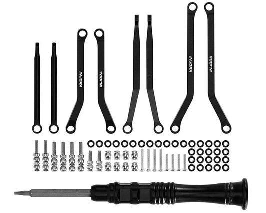 INJSCX30-02BK    Injora Axial SCX30 Aluminum High Clearance Suspension Links Set (Black)     | The RC Shop at Dr Dans