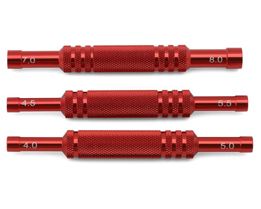 INJTOOL-LSD07   Injora Aluminum Thin-Walled Wheel Nut Wrenches Set (Red)  | The RC Shop at Dr Dans