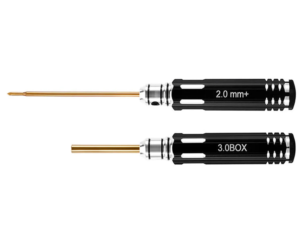 INJTOOL-LSD63-64   Injora Axial SCX30 Aluminum 2-Piece Metric Screwdriver & Nut Driver Tool Set (2mm Phillips/3mm Nut)     | The RC Shop at Dr Dans