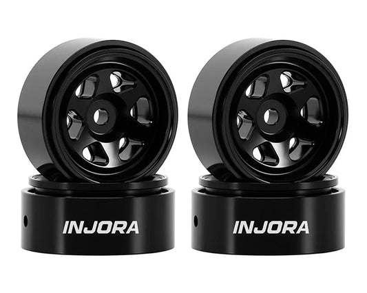 INJW7001-18  Injora Axial SCX30 0.7" 6-Spoke Aluminum Micro Rock Crawler Beadlock Wheels  (4) (4g ea)  | The RC Shop at Dr Dans
