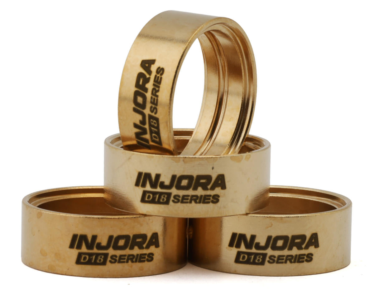 INJORA 4.7g Brass Inner Clamp Rings for 0.7" D18 Wheels (4) – INJW7003-18