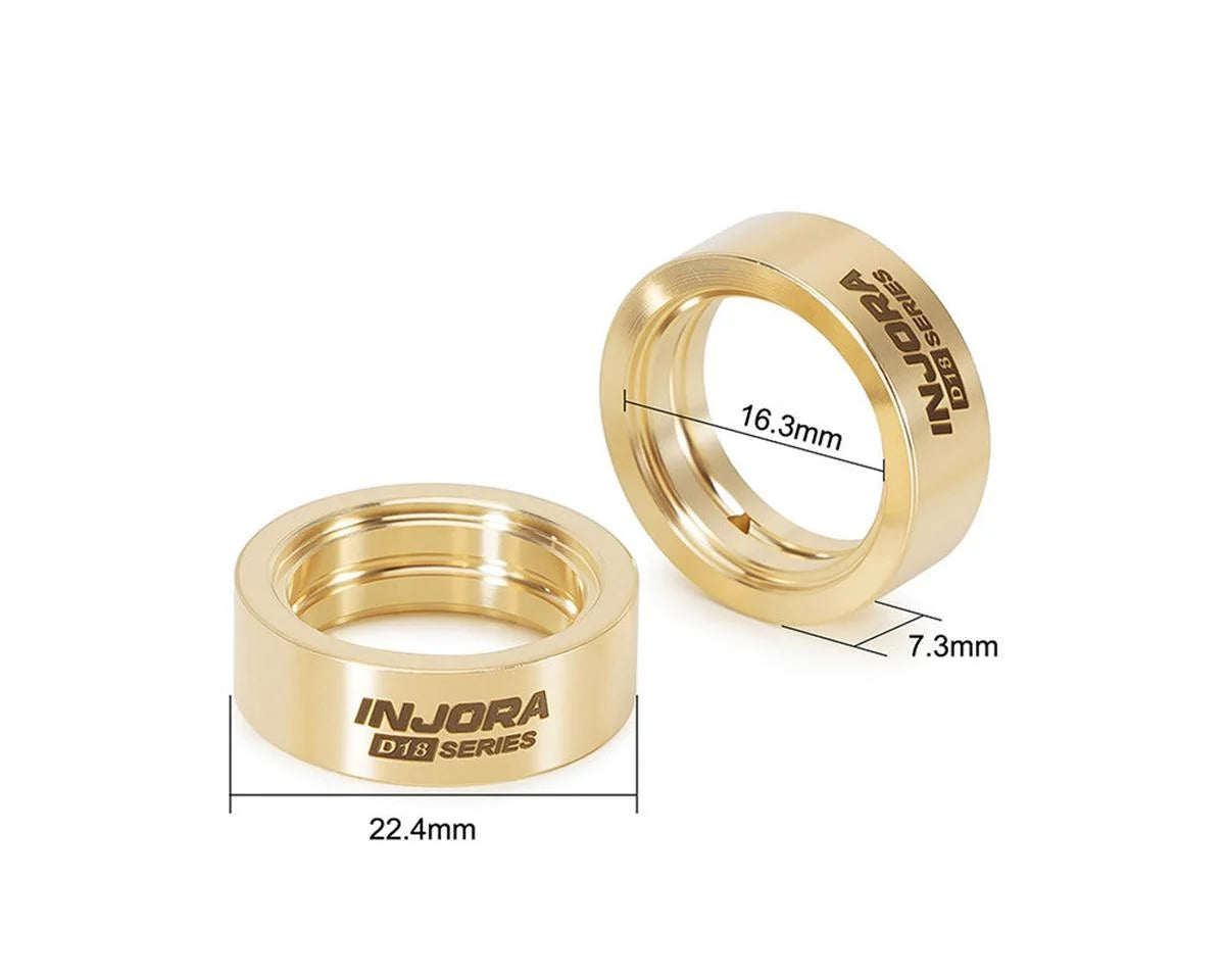 INJW7010-18-4    Injora Axial SCX30 0.7" D18 Beadlock wheels Brass Clamp Rings (4) (10g ea)    | The RC Shop at Dr Dans