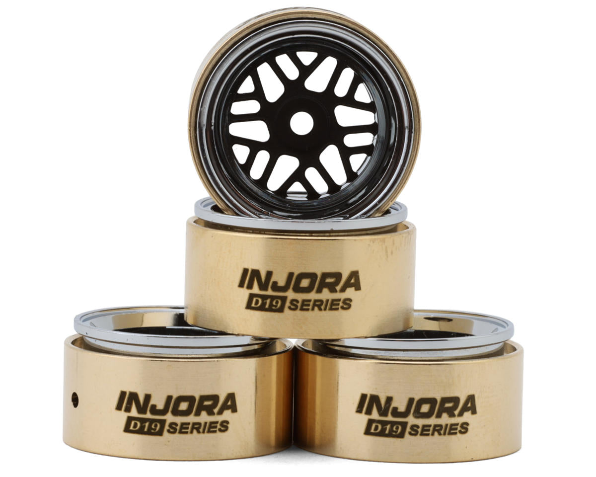 INJW7012-19    Injora 0.7" D19 ModuWheel Brass & Aluminum Micro Crawler Beadlock Wheels  (4) (8.4g ea) (-2mm Offset) (Ascent-32)   | The RC Shop at Dr Dans