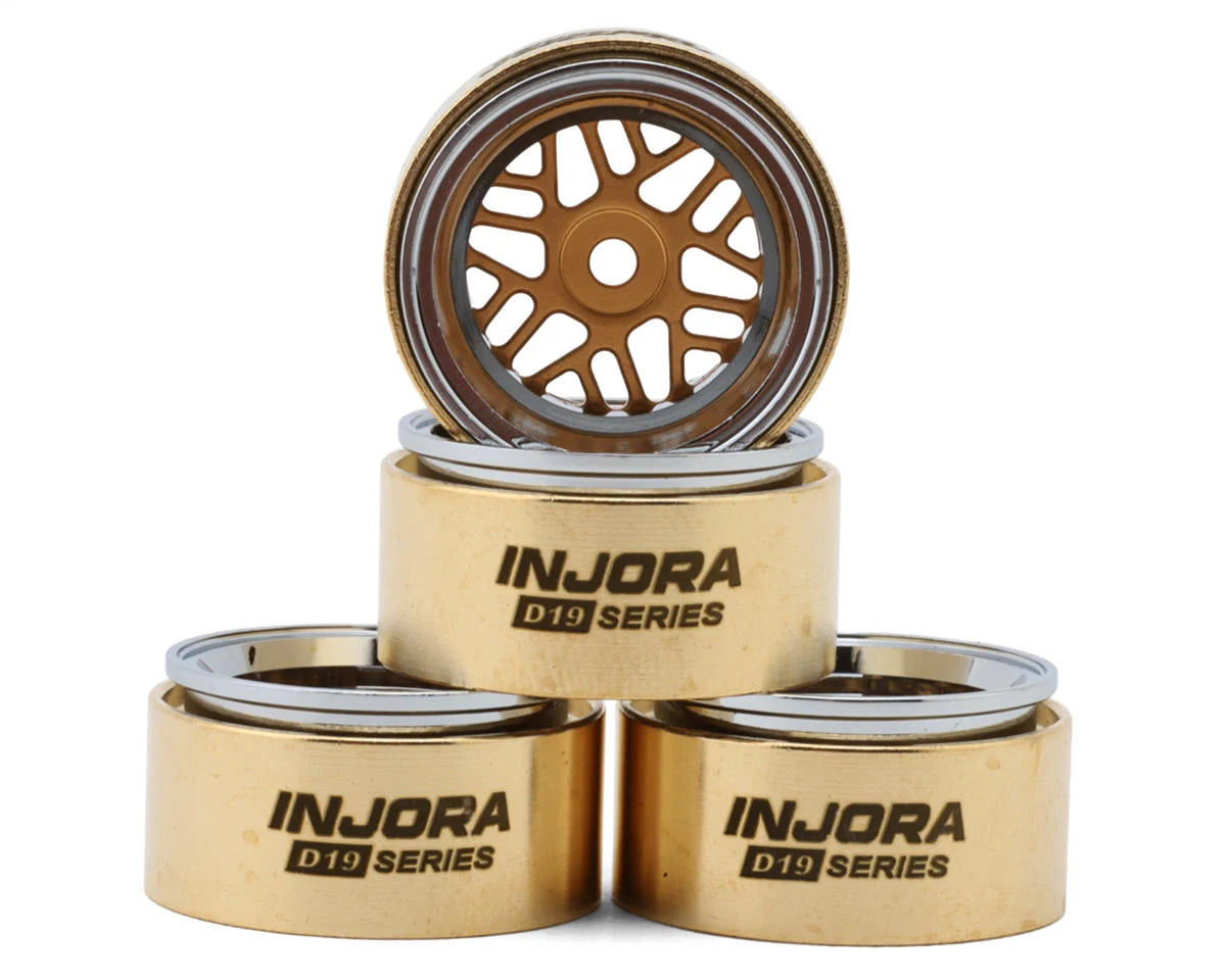 INJW7012-19    Injora 0.7" D19 ModuWheel Brass & Aluminum Micro Crawler Beadlock Wheels  (4) (8.4g ea) (-2mm Offset) (Ascent-32)   | The RC Shop at Dr Dans