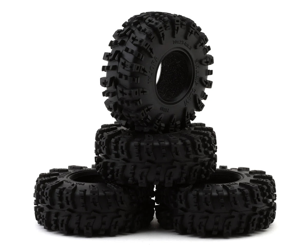 INJYQT-1319-1370YE     Injora 1.3" Swamp Claw M/T Micro Rock Crawler Tires Combo (4) (70mm OD) (S5) w/Super Soft Silicone Rubber Inserts    | The RC Shop at Dr Dans