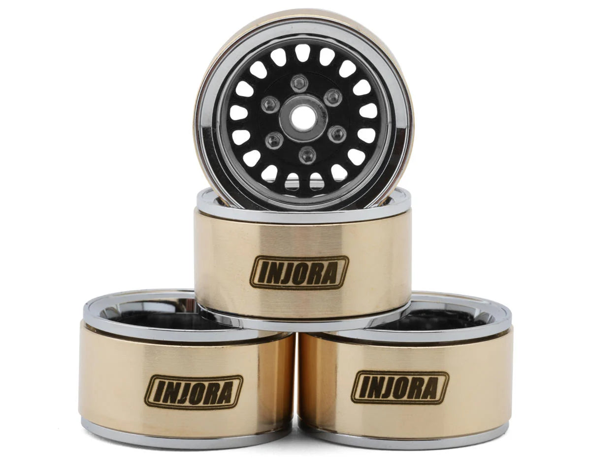 INJYQW-MW1016   Injora 1.0" ModuWheel Brass & Aluminum Micro Crawler Beadlock Wheels  (4) (21g ea) (-4.4mm Offset)      |The RC Shop at Dr Dans