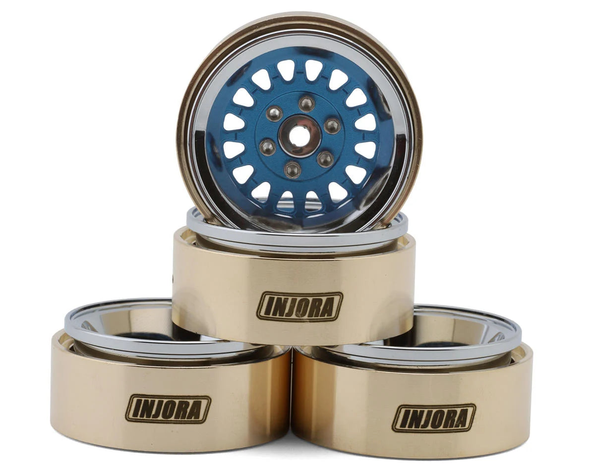 INJYQW-MW1316   Injora 1.3" ModuWheel Brass & Aluminum Micro Crawler Beadlock Wheels  (4) (40.5g ea) (-4.05mm Offset)  |The RC Shop at Dr Dans