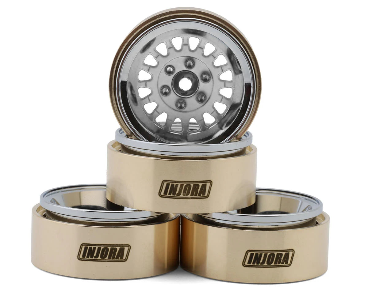 INJYQW-MW1316   Injora 1.3" ModuWheel Brass & Aluminum Micro Crawler Beadlock Wheels  (4) (40.5g ea) (-4.05mm Offset)  |The RC Shop at Dr Dans