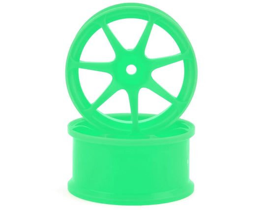 Integra AVS Model T7 High Traction Drift Wheel (Green) (2) (5mm Offset) w/12mm Hex