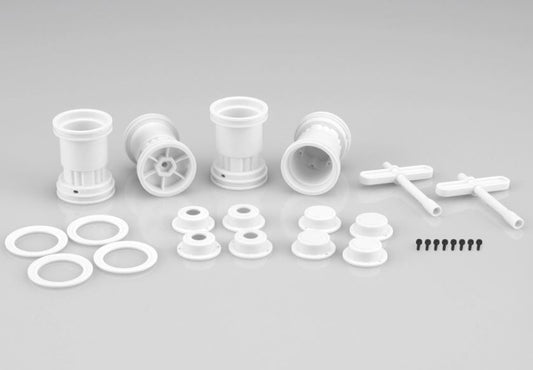 JCO3442W	Tribute - 1/24th Mini Monster Truck Wheel w/ Accessories (white) - 4pc.
