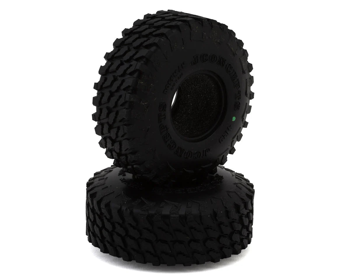 JCO4129-02 JConcepts Bossman 1.0" Micro Crawler Tires (63mm OD) (2) (Green)