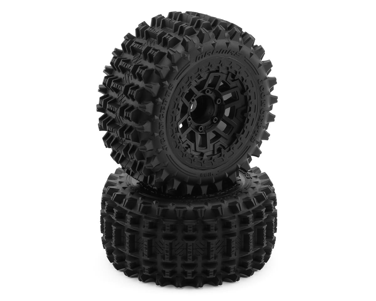 JConcepts Magma 6.0" Pre-Mounted Monster Truck Tires on Shuttle Wheels – Platinum (2) – JCO4188-39812