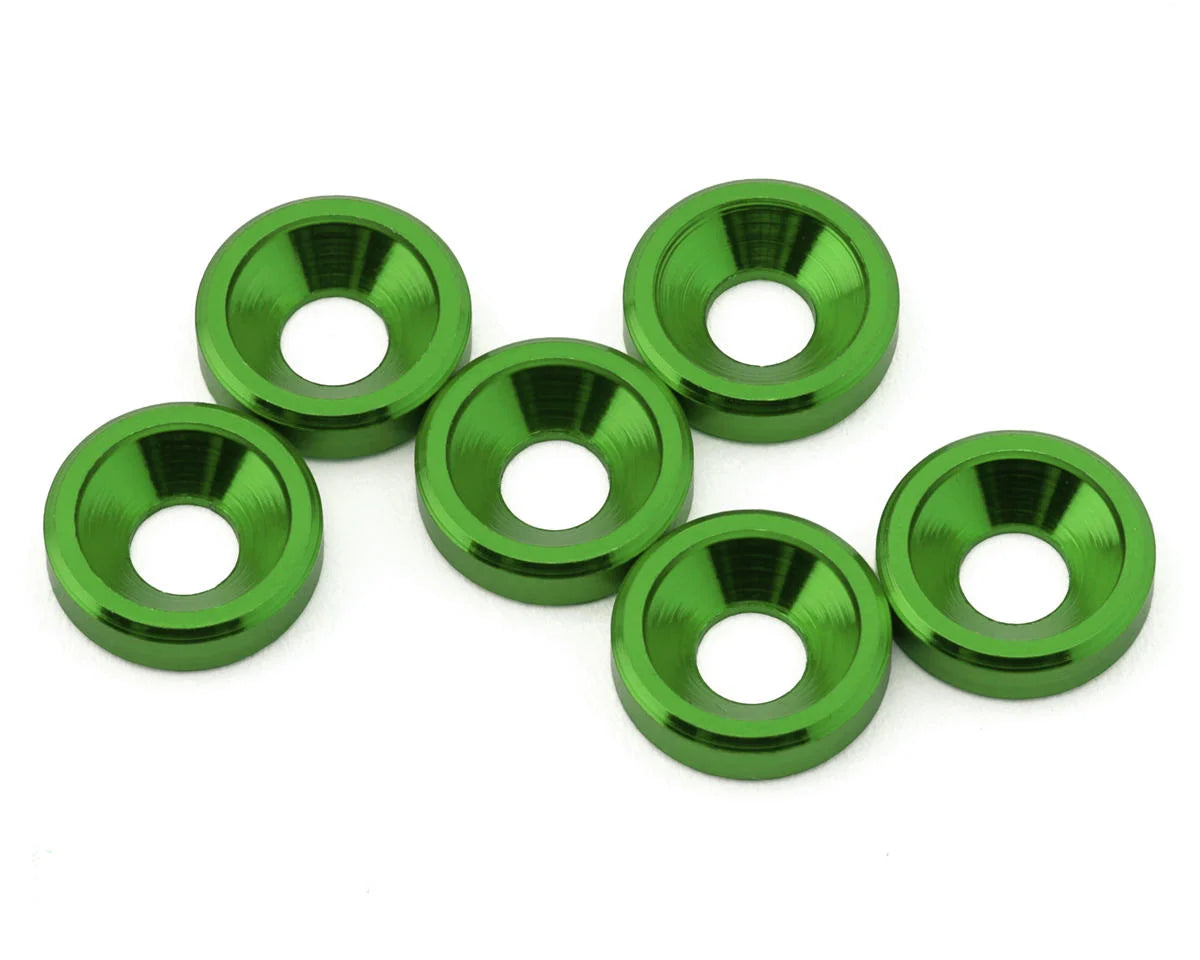 JTB-JT12824   J&T Bearing Co. 3mm Aluminum Countersunk Washers (6)    | The RC Shop at Dr Dans