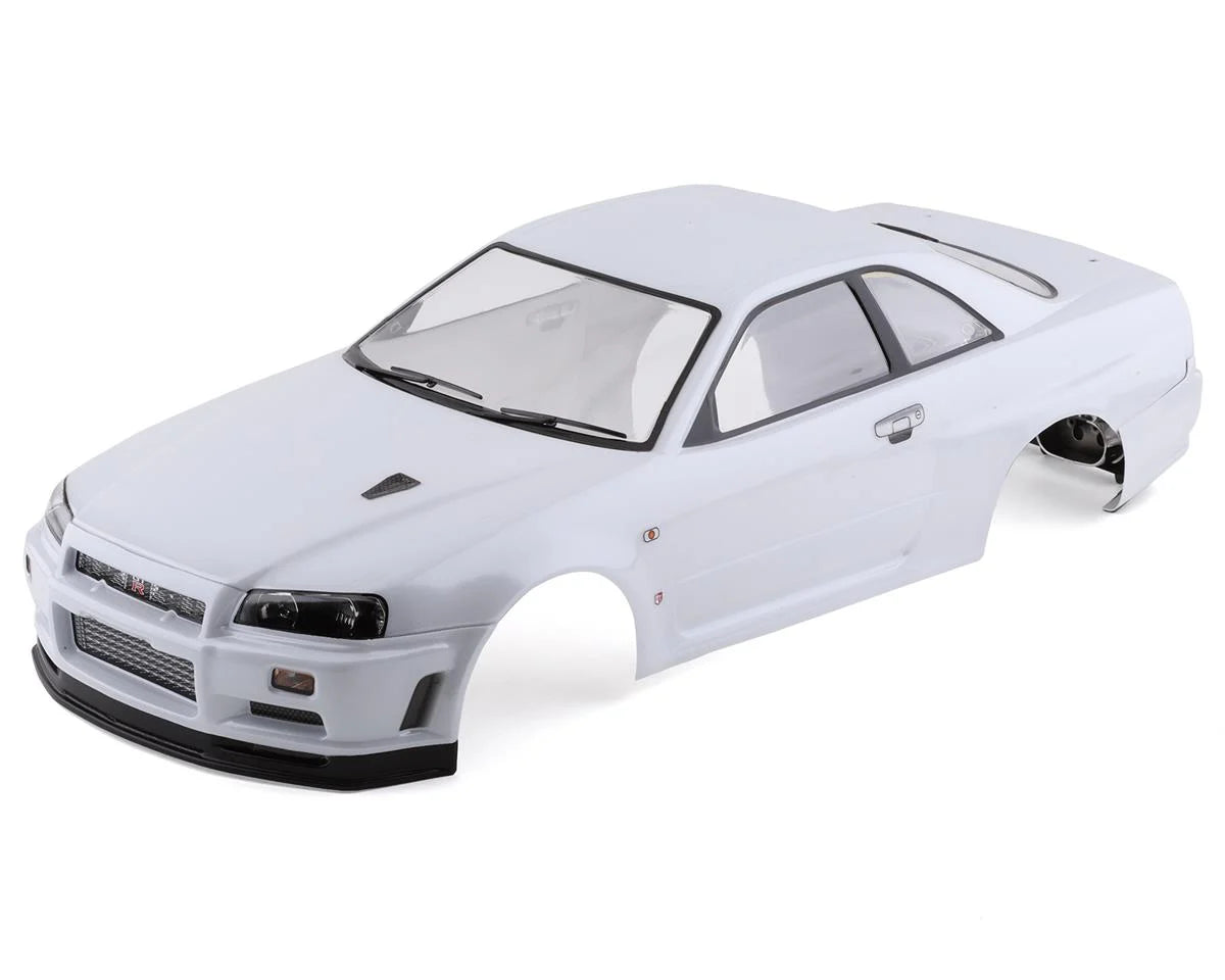 KLR-48644 Killerbody Nissan Skyline R34 Pre-Painted 1/10 Touring Car Body (Pearl White)