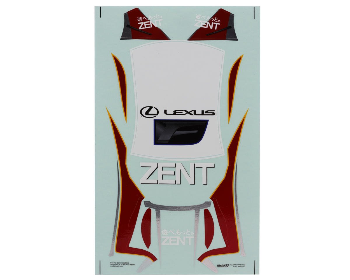 KLR-48769   Killerbody Zent Cerumo Lexus RC F 1/10 Decal Sheet