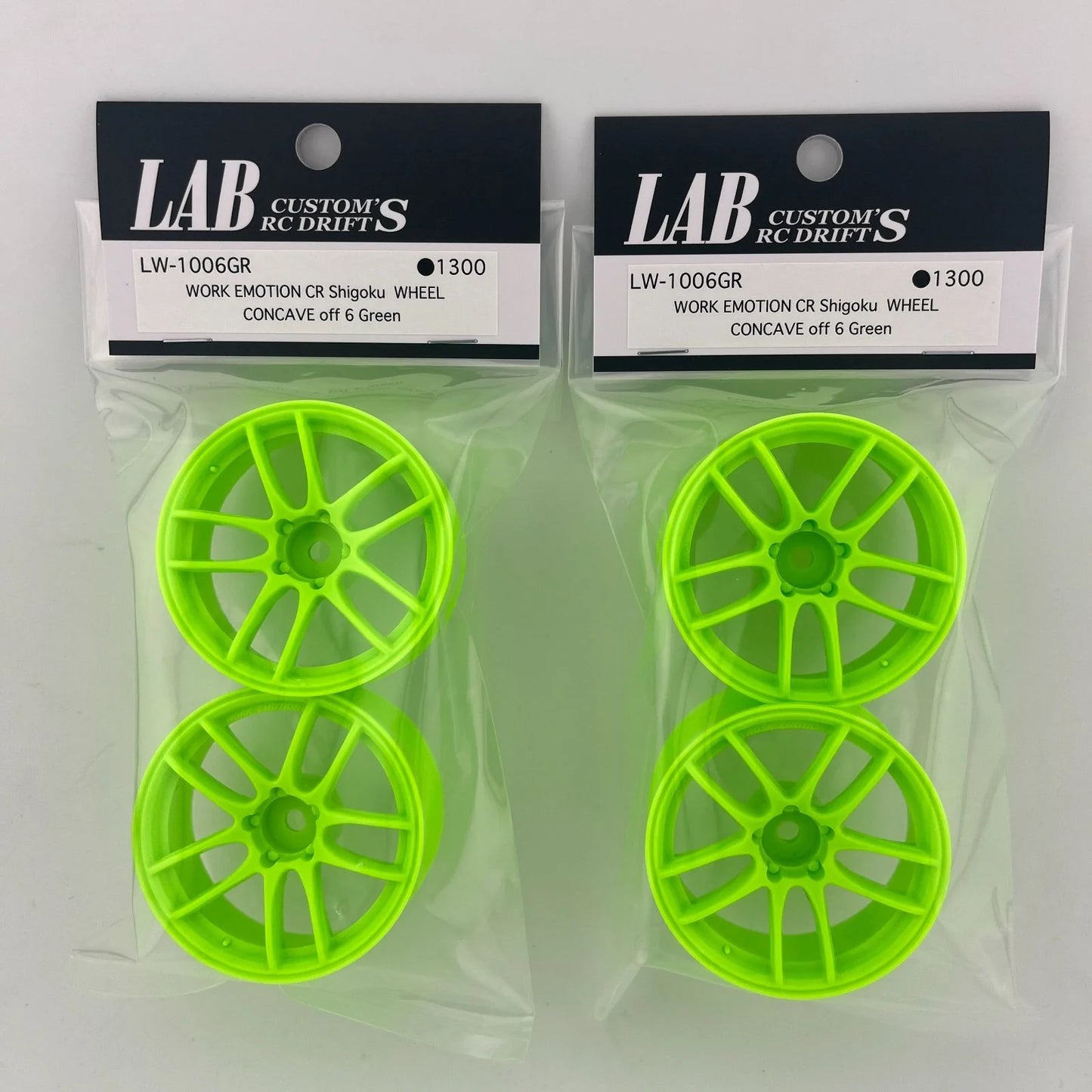 LW-1006GR   1-10 WORK EMOTION CR SHIGOKU GREEN RIMS    | The RC Shop at Dr Dans