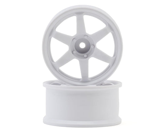 LWH-0308WHA   LAB TE37 Sports 1/10 High Traction Drift Wheels (White) (2) (8mm Offset) w/12mm Hex