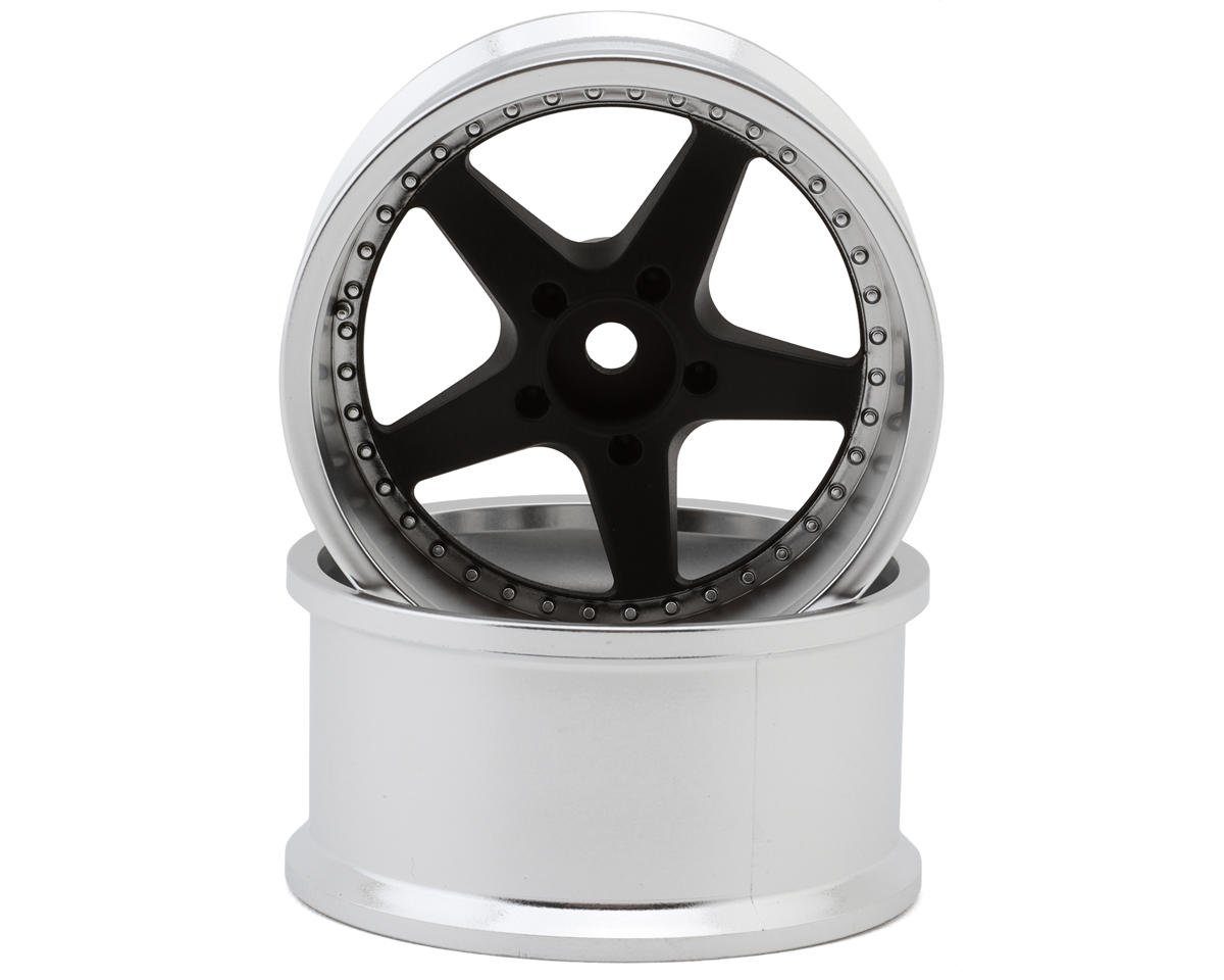 LWH-LW-0106MBEA   LAB Work Equip 1/10 Drift Wheels (Matte Black) (2) (6mm Offset) w/12mm Hex