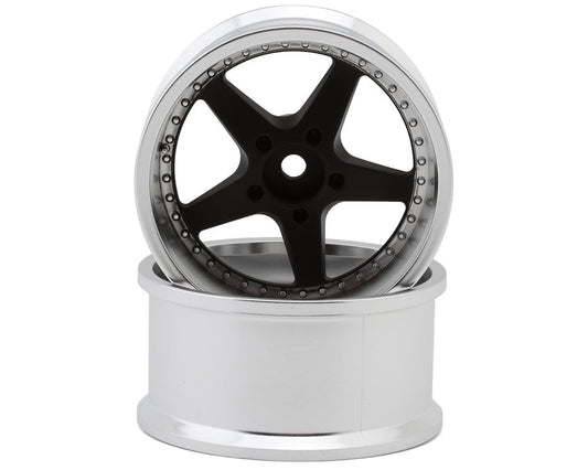 LWH-LW-0108MBEA     LAB Work Equip 1/10 Drift Wheels (Matte Black) (2) (8mm Offset) w/12mm Hex