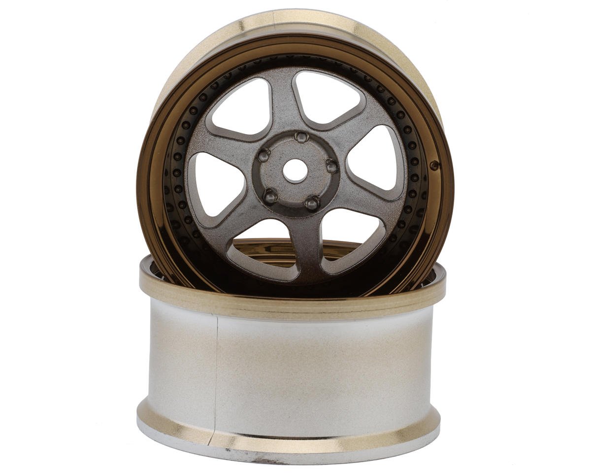 LWH-LW-0506BRSA     LAB Meister L1 1/10 Drift Wheels (Bronze/Silver) (2) (6mm Offset) w/12mm Hex
