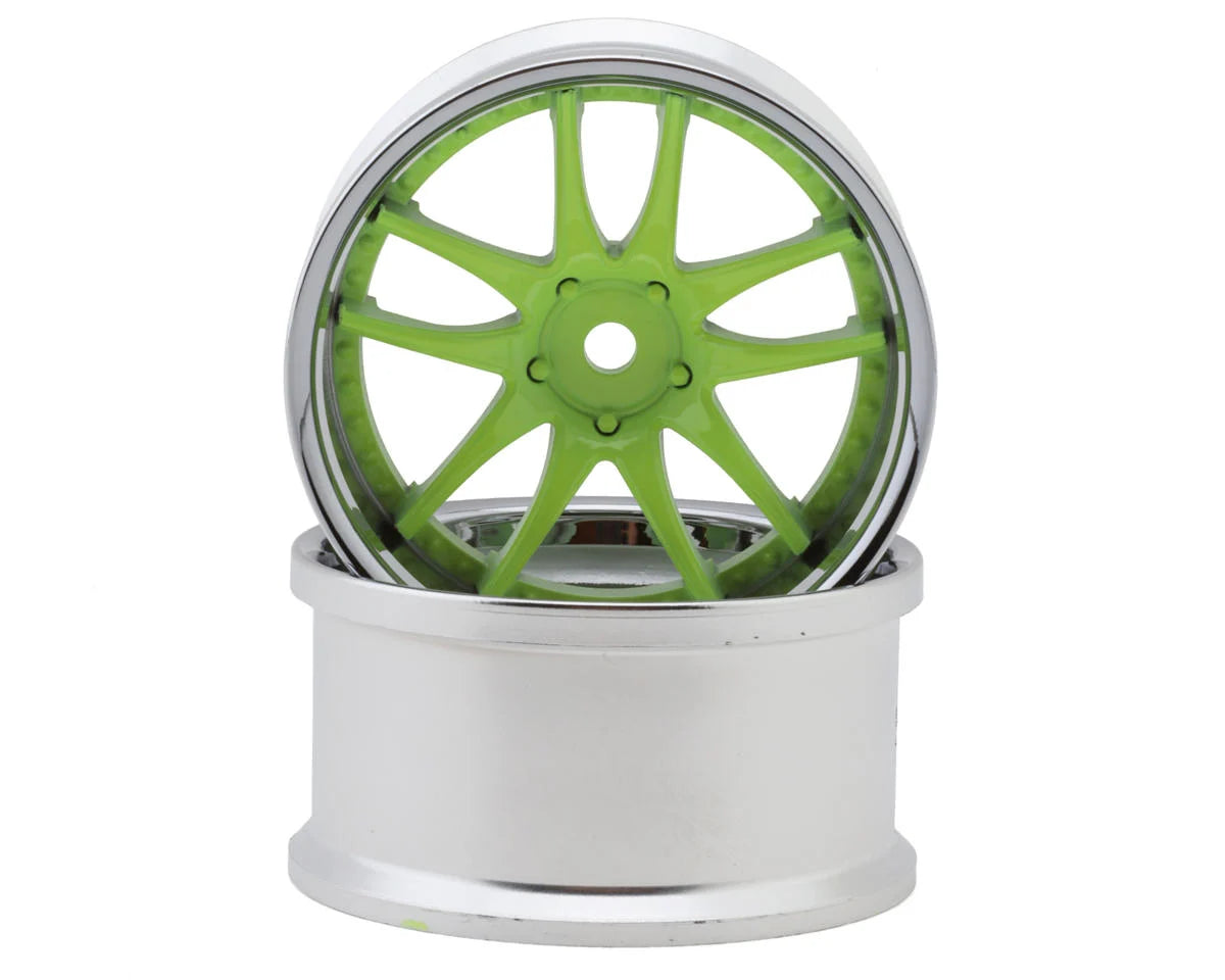 LWH-LW-0606CNY / LWH-LW-0608CNY    LAB Work Emotion CR3P 1/10 Drift Wheels (Chrome/Neon Yellow) (2) w/12mm Hex      | The RC Shop at Dr Dans