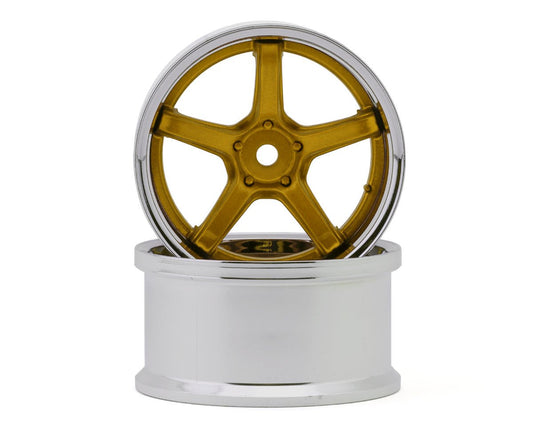 LWH-LW-0706CGA    LAB Work Emotion T5R 1/10 2-Piece Concave Drift Wheels (Candy Gold) (2) (6mm Offset) w/12mm Hex