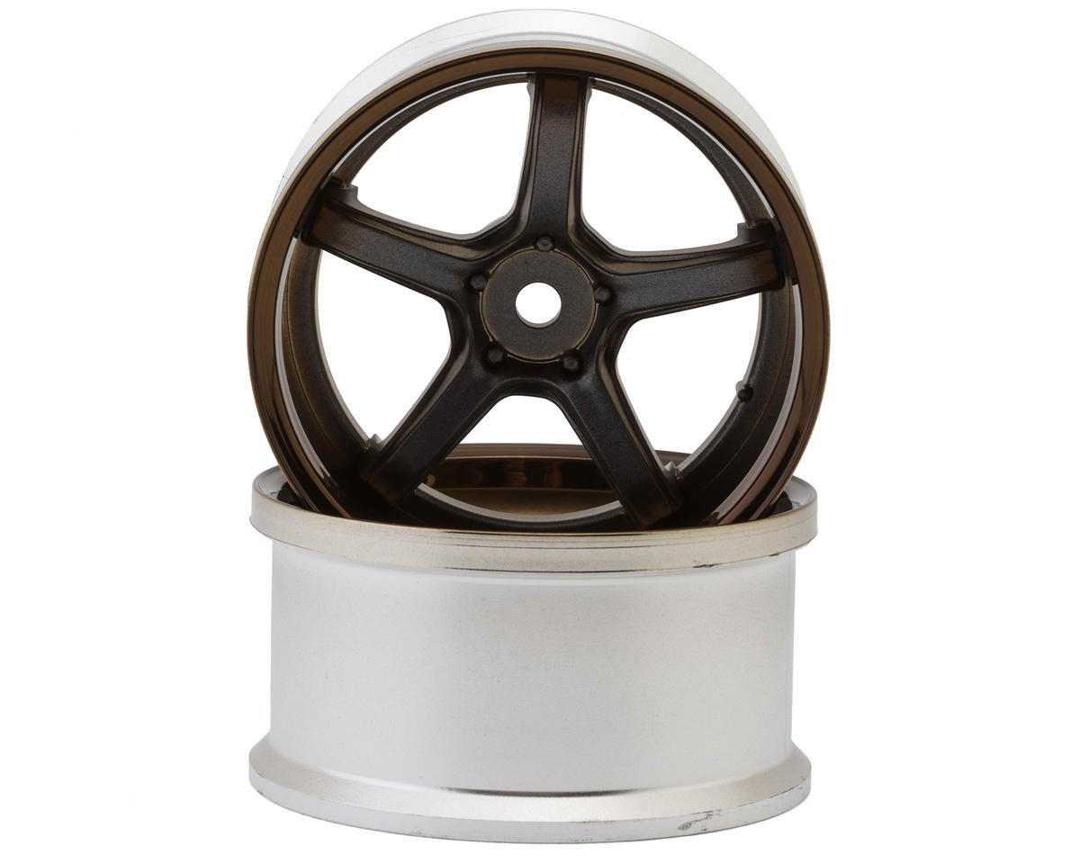 LWH-LW-0708BGMA   LAB Work Emotion T5R 1/10 2-Piece Concave Drift Wheels (Bronze/Grey) (2) (8mm Offset) w/12mm Hex