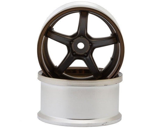 LWH-LW-0708BGMA   LAB Work Emotion T5R 1/10 2-Piece Concave Drift Wheels (Bronze/Grey) (2) (8mm Offset) w/12mm Hex